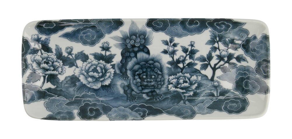 Japonism Lion middagstallerken - 14x28,5 cm.